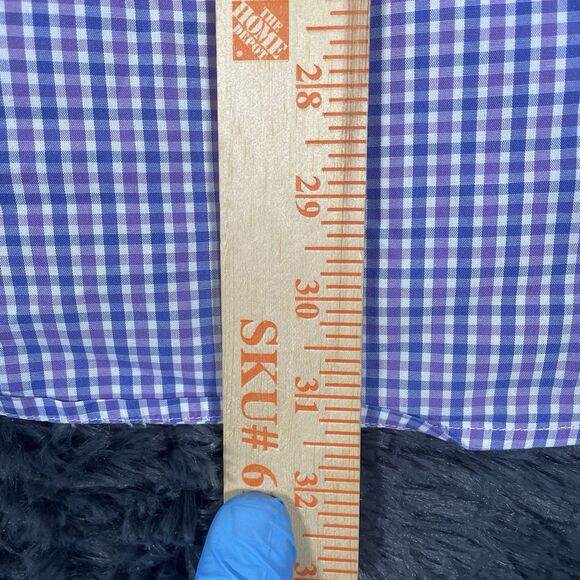 Southern Marsh Button Down Shirt Men's Size XL Purple Long Sleeve Checkered Golf - Picture 7 of 7